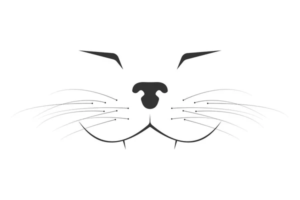 Minimalist mutlu kedi namlu. Vektör karikatür çizim