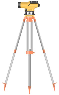 Beyaz arka plan üzerinde izole tripod, vektör çizim, düzeyde İnşaat