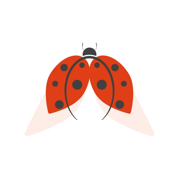 Ladybird logotyp isolerad på vit bakgrund. Vektorillustration — Stock vektor