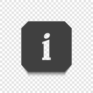 Saydam bir arka plan şeffaf mektup ı. vektör ile bilgi simgesini