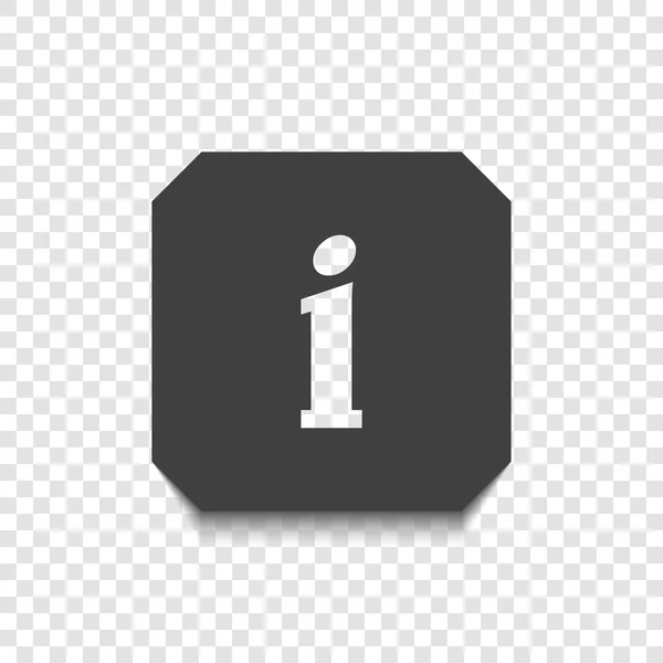 L'icône d'information sur un fond transparent avec une lettre transparente I. Vecteur — Image vectorielle