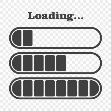 Saydam bir arka plan ile download indirme çubuğunda simgesi. Vektör