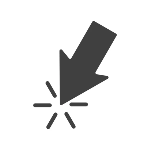 Flèche, icône du curseur. Vecteur sur fond blanc . — Image vectorielle