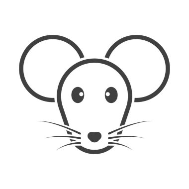 Fare simgesi. Beyaz arkaplanda bir vektör.