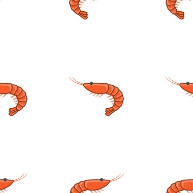 Karides pürüzsüz desen. Çok renkli, hacimli tasarım. İleri ve geri. Beyaz arkaplanda basit bir izole vektör.