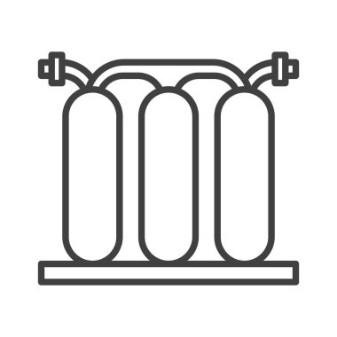 Su filtre izole simgesi. Siyah ve beyaz. vektör çizim.