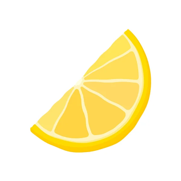 Iconenschijfjes citroen. Geïsoleerde vectorillustratie op een witte achtergrond. — Stockvector