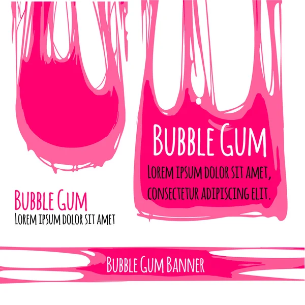 Bubble Gum signboard. bubble gum banner