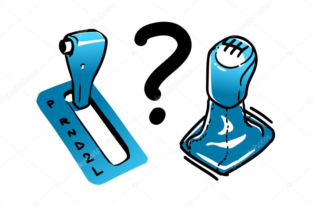 Automatic transmission or Manual transmission: — Stock Vector