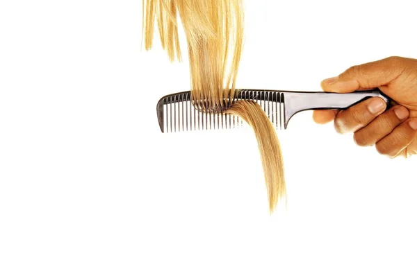 Salon Having Haircut Comb — Stock Photo, Image