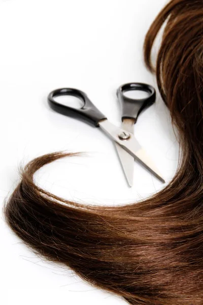 Salón Con Corte Pelo Con Tijeras —  Fotos de Stock