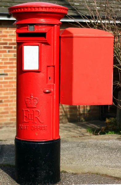 Buzón Rojo Londres Ciudad Stock Foto — Foto de Stock