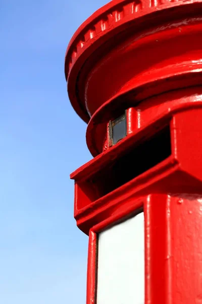 Red Post Box London Town Stock Photo — Stock Photo, Image