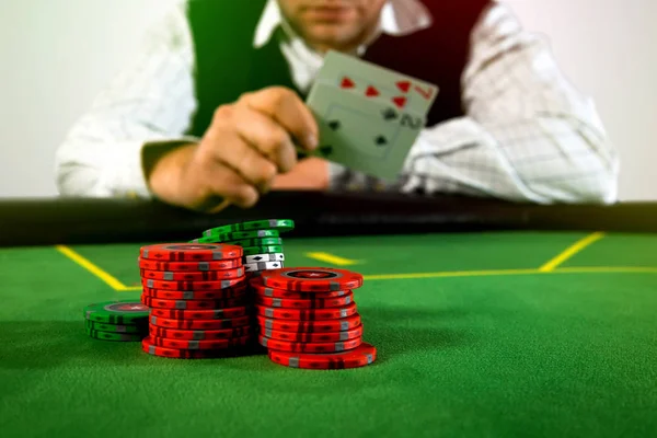 Hráč Pokeru Ztratil Žetony — Stock fotografie