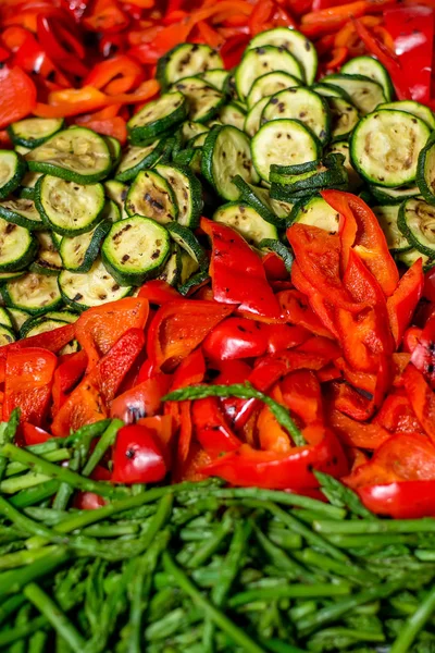 Egy grillezett zöldségekkel — Stock Fotó