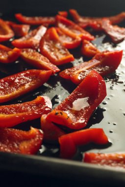 kırmızı biber dilimleri