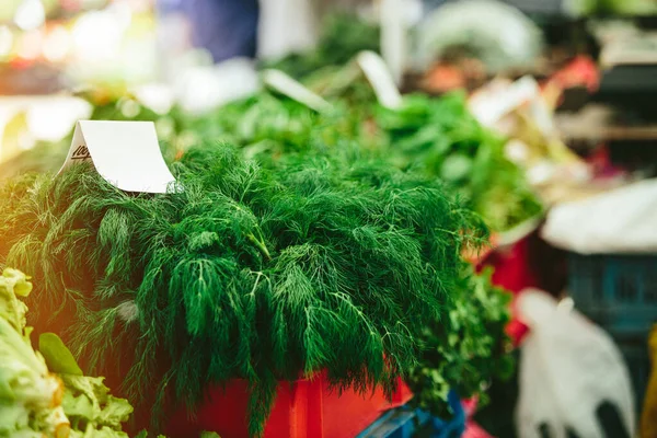 Čerstvý Salát Farmářském Trhu — Stock fotografie