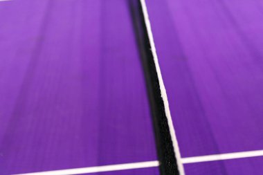 Kapalı alan Tenis Ağı 'nın yumuşak odaklı yakın plan fotoğrafı