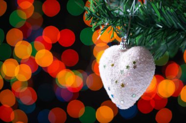 Köknar ağacı backgro mevsimlik ışıklı Noel dekorasyon