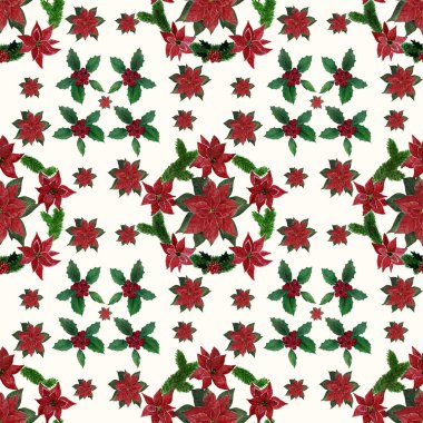 Atatürk çiçeği ile Noel kalıbı