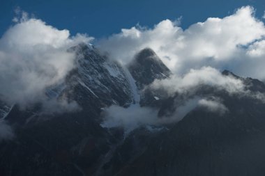 Everests Doğu yüzü manzara. Everest bakan