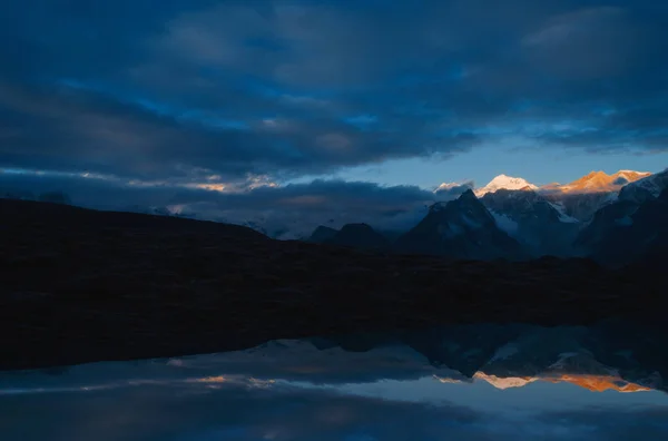 Cenário Face Oriental Evereste Monte Everest Tem Vista — Fotografia de Stock