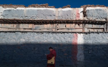 Tibet, China.Street görünümü ve Binalar Lhasa Lhasa sahne.