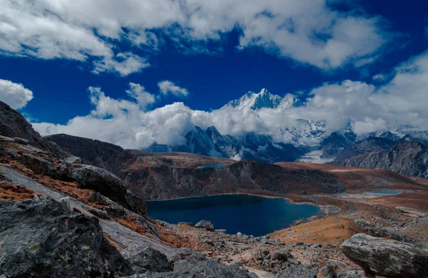 Paisaje Cara Oriental Los Everests Mira Reflejo Del Monte Everest — Foto de Stock