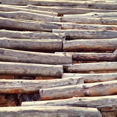 yuvarlak ahşap arka plan parçası