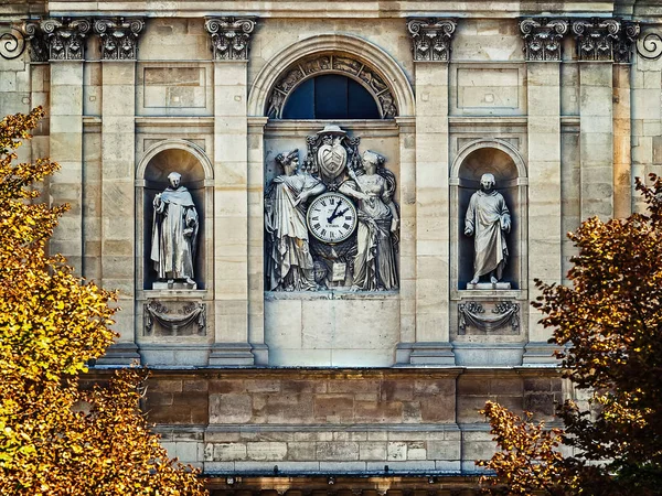 O detalhe de Sorbonne faculdade phasade Imagens Royalty-Free