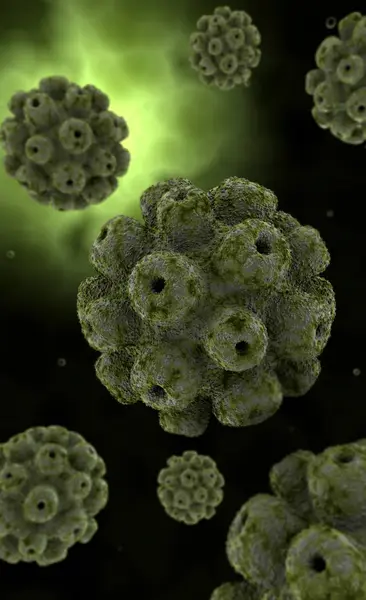 Conceptual Image Polyomavirus Cells — Stock Photo, Image