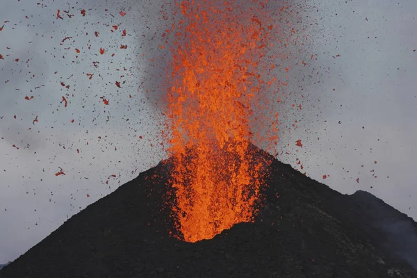 Stromboli eruption on Aeolian Islands — Stock Photo, Image