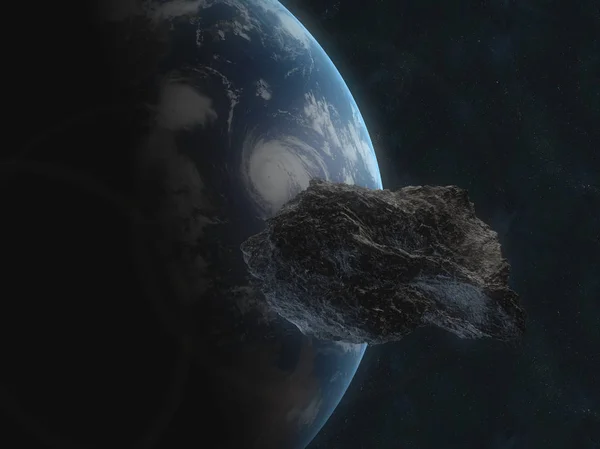 Αστεροειδής κοντά στο πλανήτη γη — Φωτογραφία Αρχείου