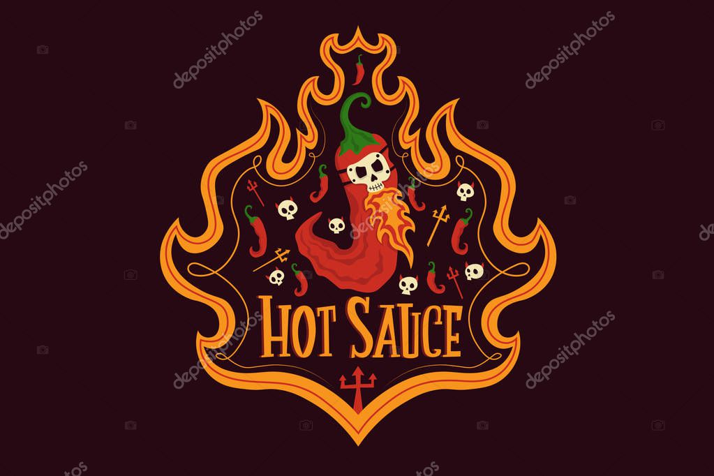 Labels for Hot Sauce Bottles Vector