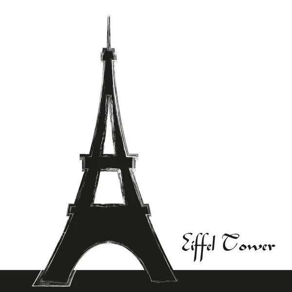 Eiffelturm-Vektorzeichnung — Stockvektor