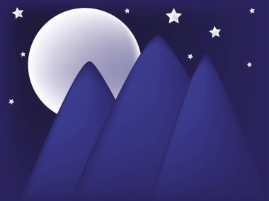 ay ışığı gece çizim