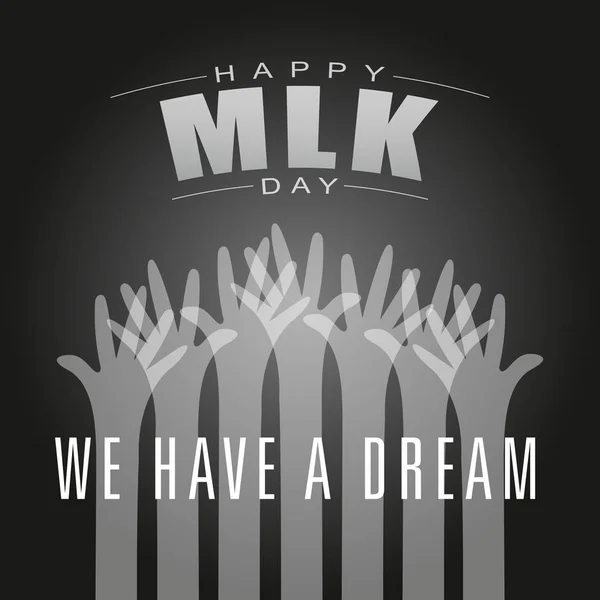 Feliz día de Martin Luther King — Vector de stock