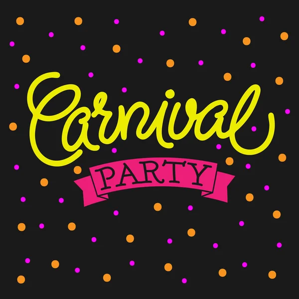 Fiesta de carnaval hecha a mano — Vector de stock