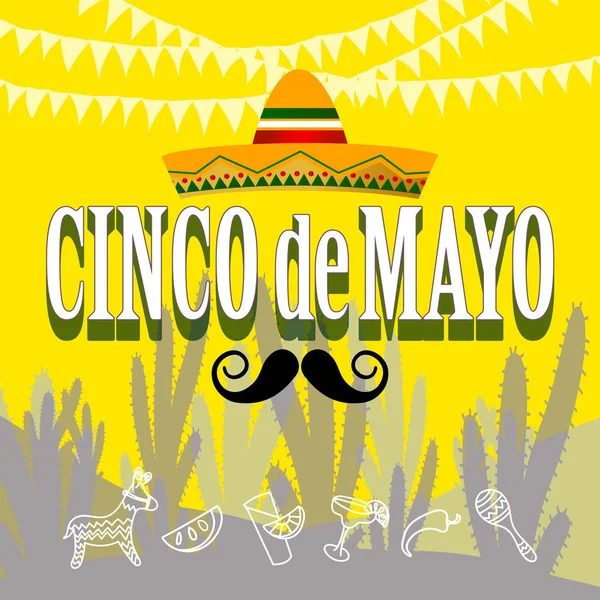 Cinco de mayo. — Vector de stock