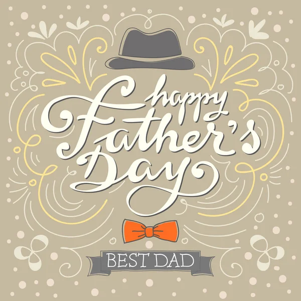 Gelukkig vaders dag beste vader. — Stockvector