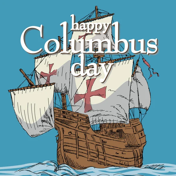 Feliz Día de Colón — Vector de stock