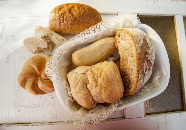 İtalyan ekmeği türleri. — Stok fotoğraf