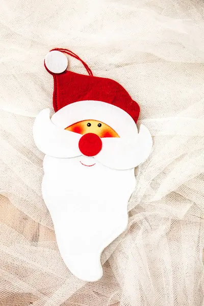 Открытка с лицом Санта-Клауса . — стоковое фото