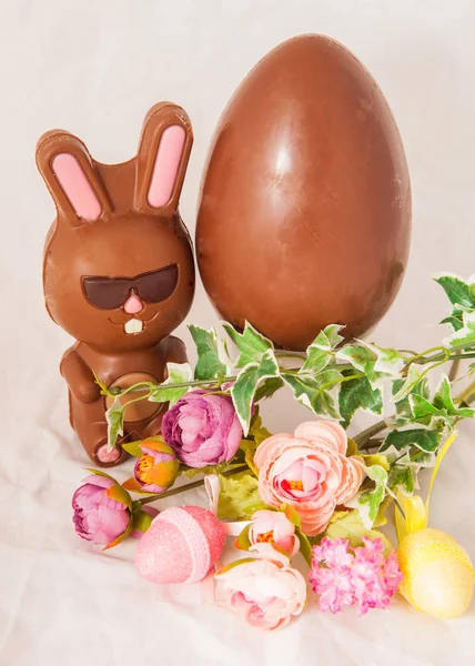 Čokoládové Velikonoční zajíček. — Stock fotografie