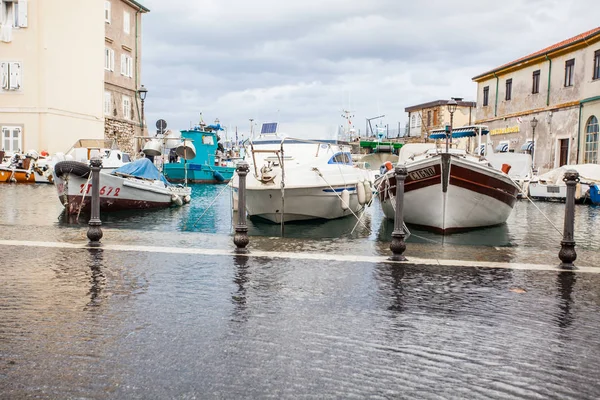High water in Muggia, Triest, Italy — стокове фото