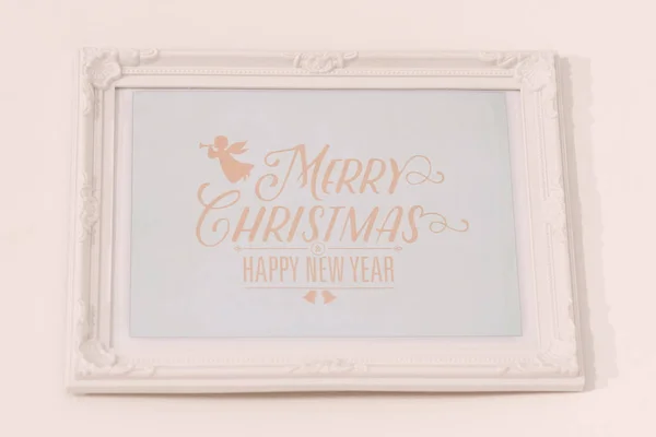 Decoración navideña, dibujos e inscripciones navideñas —  Fotos de Stock