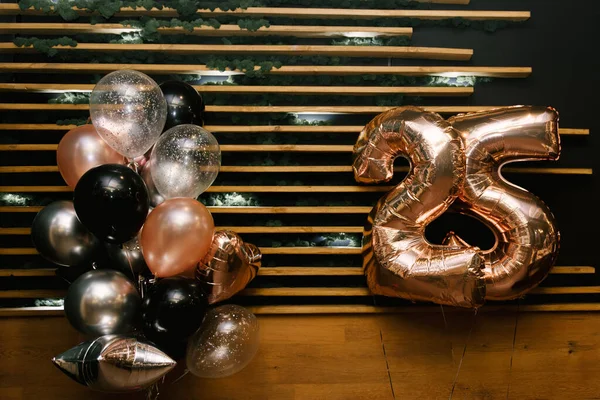 Jel Balonların Yaş Gününün Dekoru — Stok fotoğraf