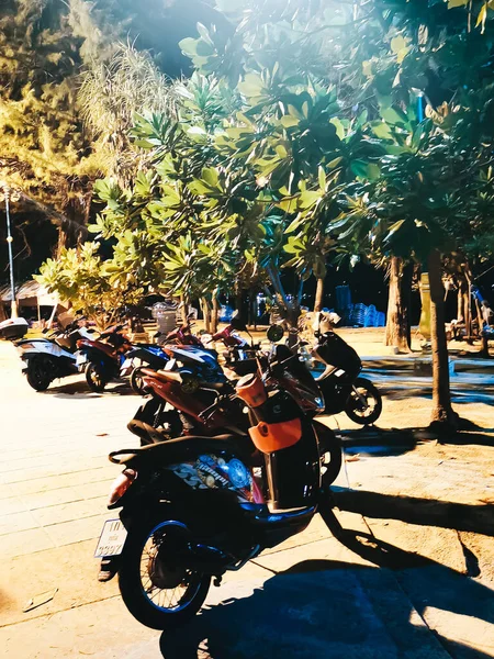 Scooters Nuit Photo Patong Thaïlande — Photo