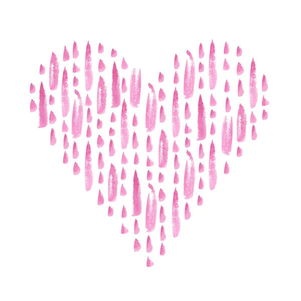 Çizgiler ve splash suluboya kalbinde. Soyut suluboya elle çizilmiş sıçrama, çizgiler, beyaz arka plan üzerinde izole damla. Arka plan, duvar kağıdı, tekstil, kart, ambalaj kağıdı için kalpleri ile Seamless Modeli.