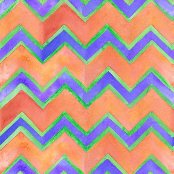 Suluboya el çekilmiş zikzak desen. Arka plan, duvar kağıdı, tekstil, ambalaj kağıdı zikzak çizgiler ile Seamless Modeli.